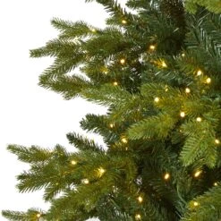 10’ Belgium Fir “Natural Look” Artificial Christmas Tree With 1050 Clear LED Lights -Artificial Trees Store artificial 10 belgium fir natural look artificial christmas tree with 1050 clear led lights nearly natural 289152