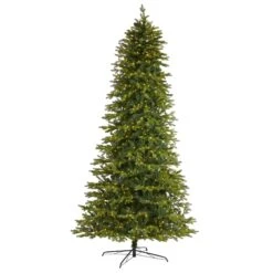 10’ Belgium Fir “Natural Look” Artificial Christmas Tree With 1050 Clear LED Lights