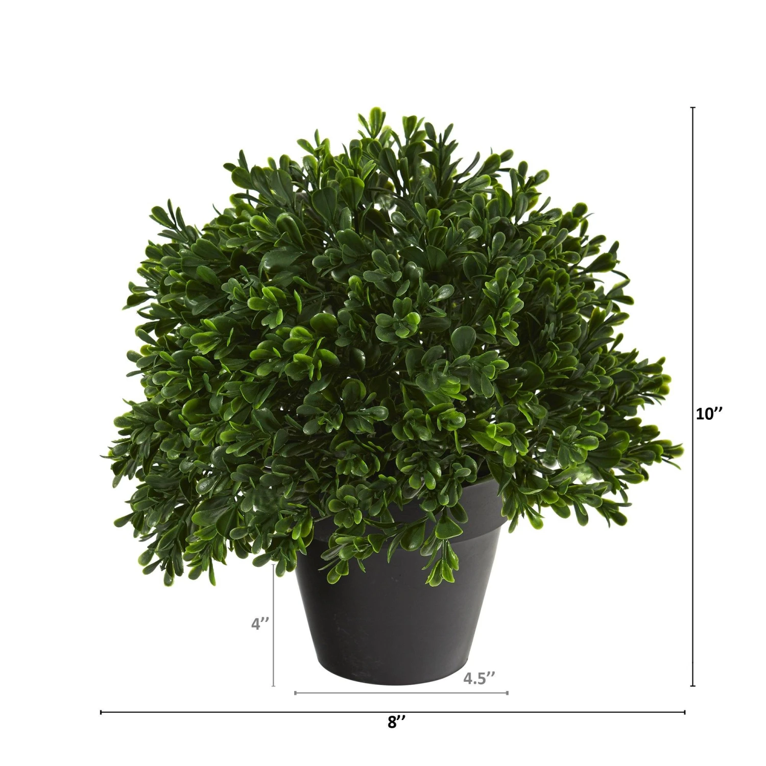 10” Boxwood Topiary Artificial Plant UV Resistant (Indoor/Outdoor) 2 10” Boxwood Topiary Artificial Plant UV Resistant (Indoor/Outdoor) - Image 2