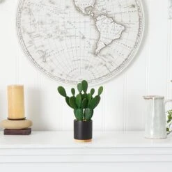 10” Cactus Succulent Artificial Plant In Planter -Artificial Trees Store artificial 10 cactus succulent artificial plant in planter nearly natural 951825