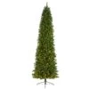 10’ Slim Green Mountain Pine Artificial Christmas Tree With 800 Clear LED Lights