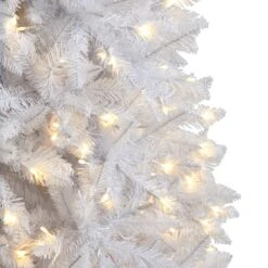 10’ Slim White Artificial Christmas Tree With 800 Warm White LED Lights And 2420 Bendable Branches 11 10’ Slim White Artificial Christmas Tree With 800 Warm White LED Lights And 2420 Bendable Branches -Artificial Trees Store artificial 10 slim white artificial christmas tree with 800 warm white led lights and 2420 bendable branches nearly natural 832924