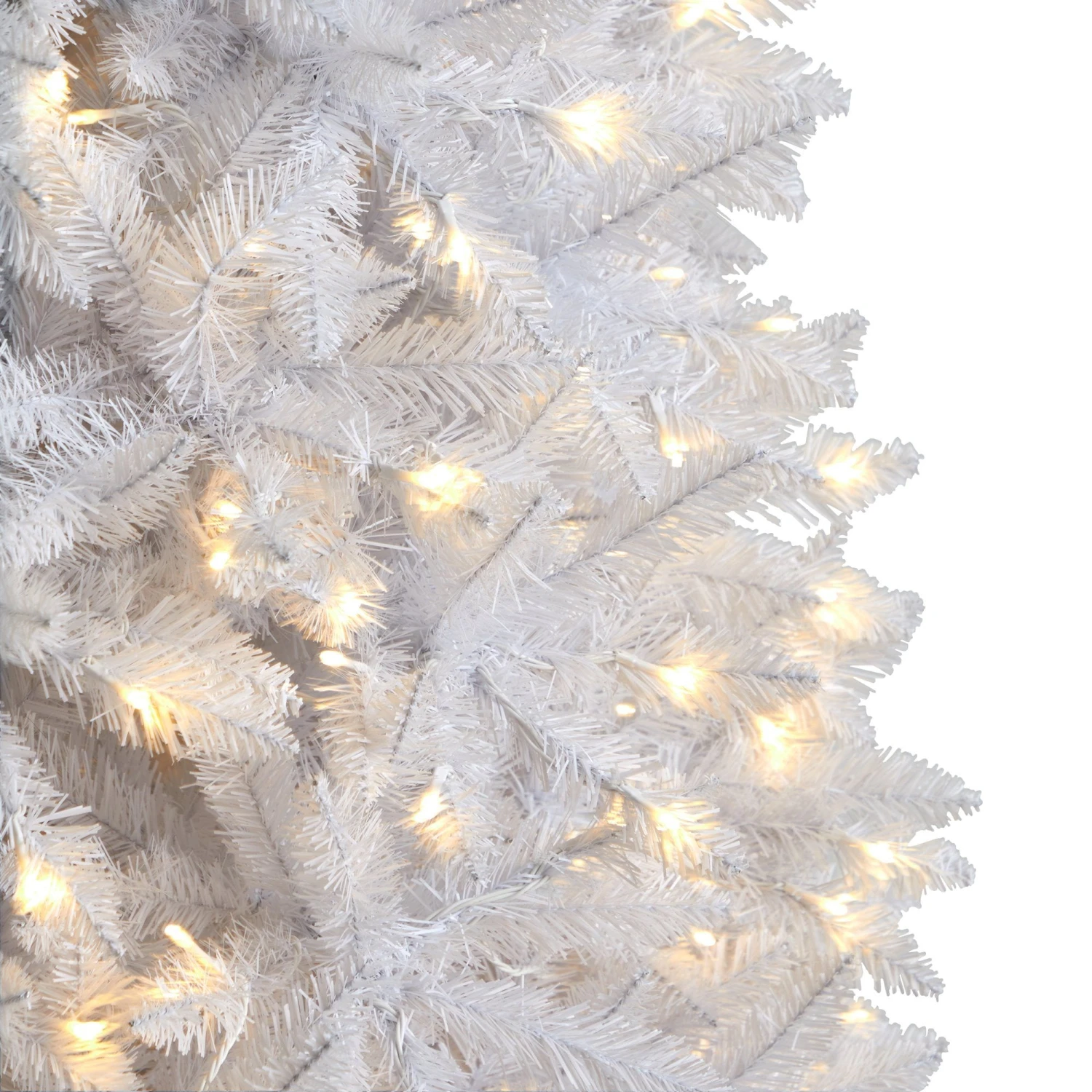 10’ Slim White Artificial Christmas Tree With 800 Warm White LED Lights And 2420 Bendable Branches 4 10’ Slim White Artificial Christmas Tree With 800 Warm White LED Lights And 2420 Bendable Branches - Image 4