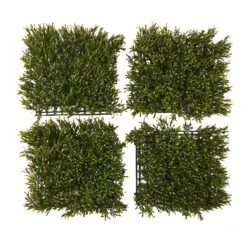 10.5” X 10.5” Rosemary Artificial Wall Mat UV Resistant (Indoor/Outdoor) (Set Of 4) Trellis