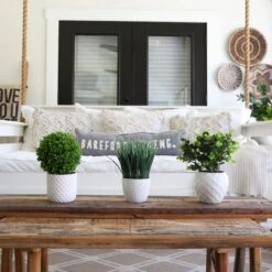 11” Artificial Boxwood Plant With Decorative Planter -Artificial Trees Store artificial 11 artificial boxwood plant with decorative planter plant in planter nearly natural 859905