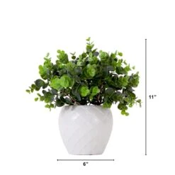 11” Artificial Boxwood Plant With Decorative Planter -Artificial Trees Store artificial 11 artificial boxwood plant with decorative planter plant in planter nearly natural 944694
