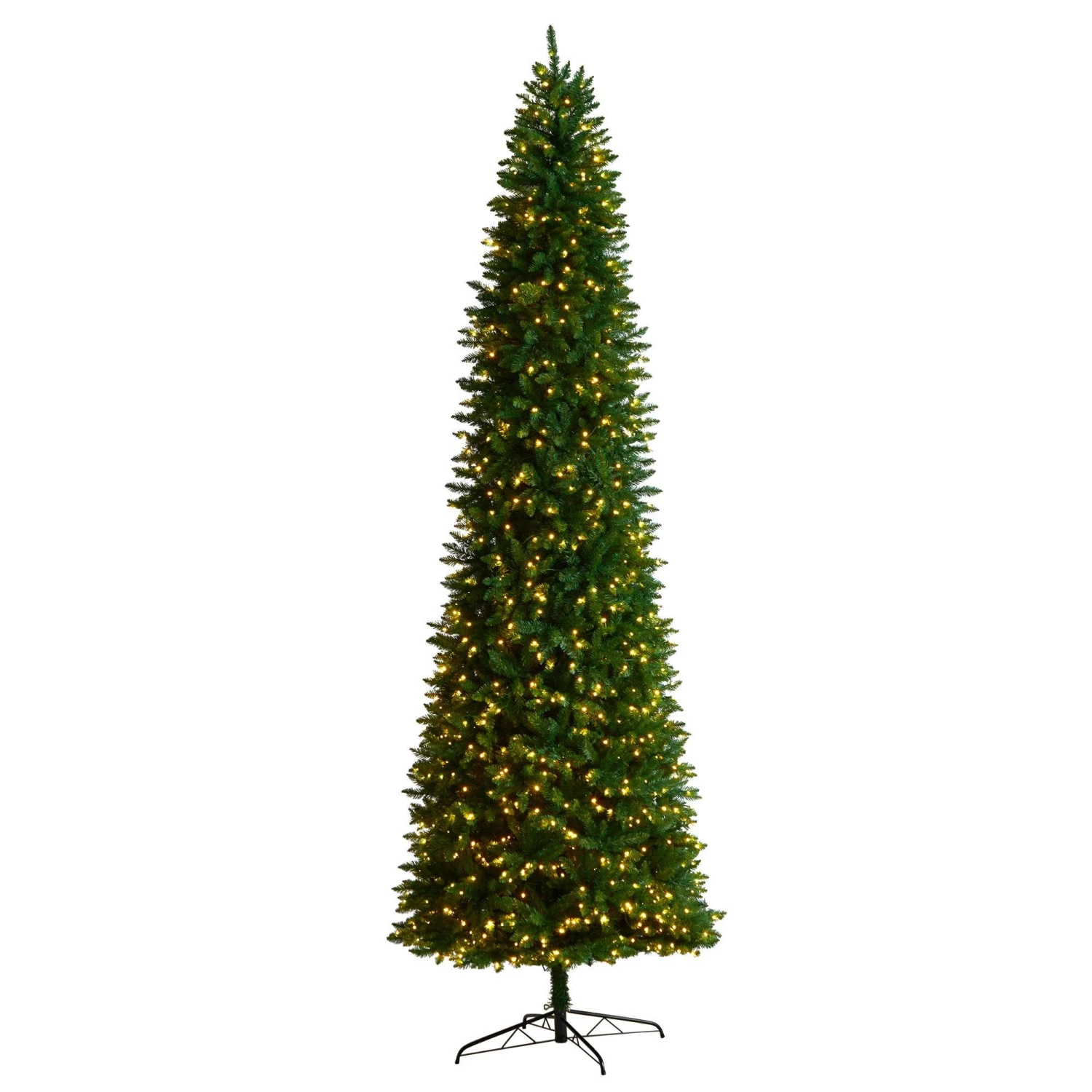 11’ Slim Green Mountain Pine Christmas Tree With 950 Clear LED Lights And 2836 Bendable Branches 1 11’ Slim Green Mountain Pine Christmas Tree With 950 Clear LED Lights And 2836 Bendable Branches