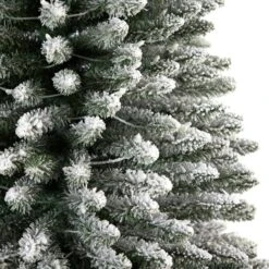 12’ Flocked Pencil Artificial Christmas Tree With 1000 Clear Lights And 1819 Bendable Branches -Artificial Trees Store artificial 12 flocked pencil artificial christmas tree with 1000 clear lights and 1819 bendable branches nearly natural 317585