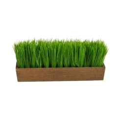 12” Grass Artificial Plant In Decorative Planter