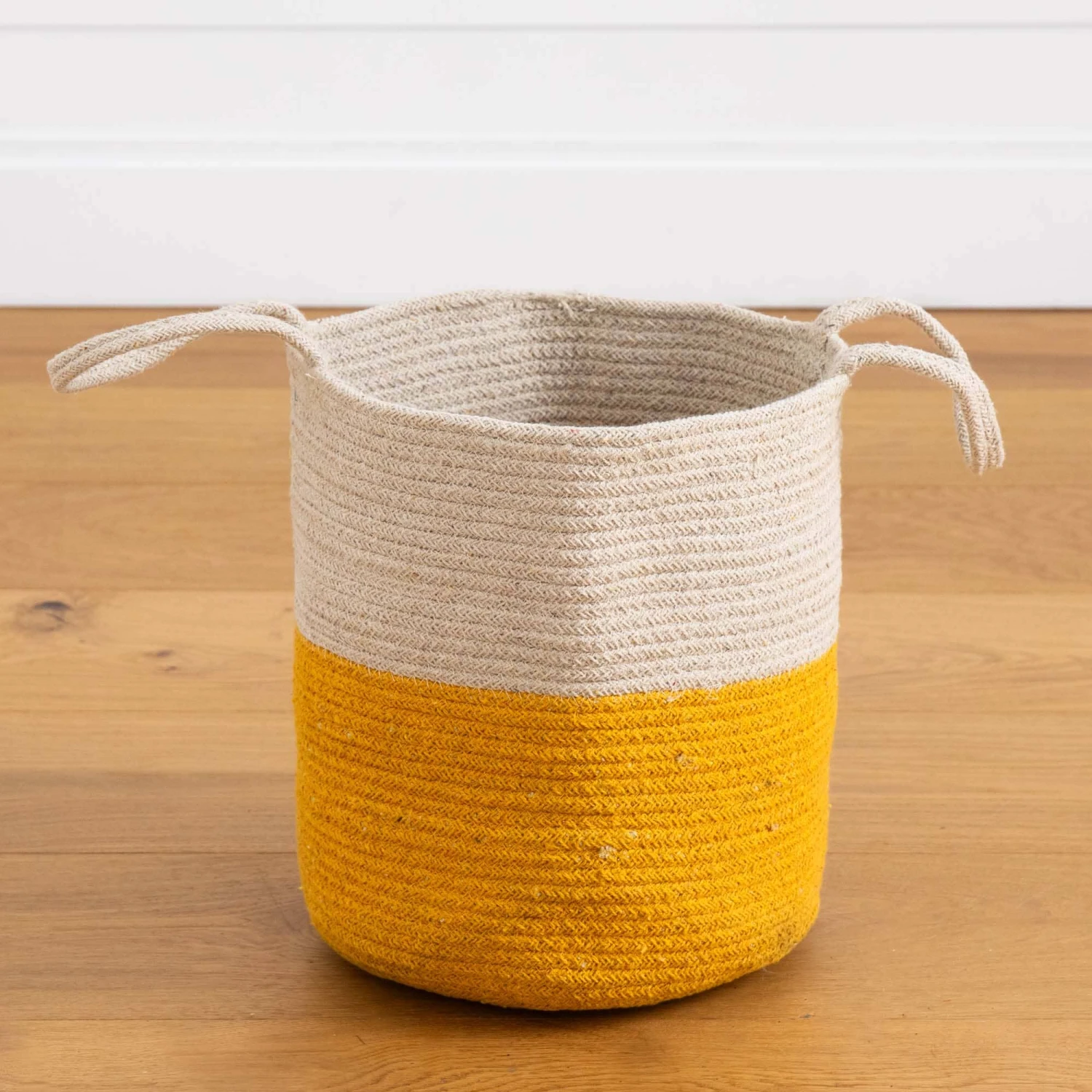 12” Handmade Natural Cotton WovenPlanter 2 12” Handmade Natural Cotton WovenPlanter - Image 2
