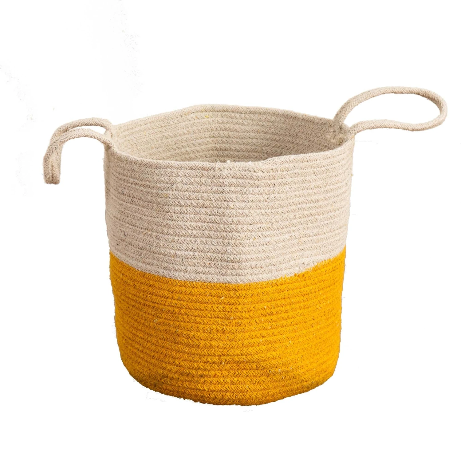 12” Handmade Natural Cotton WovenPlanter 1 12” Handmade Natural Cotton WovenPlanter