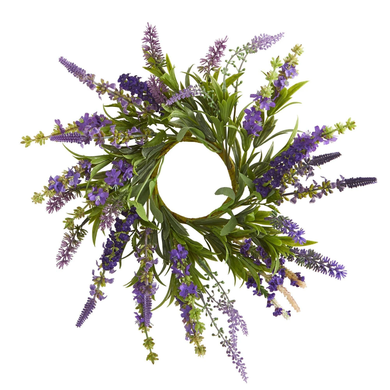 12'' Lavender Arrangement And 14” Lavender Wreath (Set Of 2) 3 12'' Lavender Arrangement And 14” Lavender Wreath (Set Of 2) - Image 3