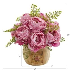 12” Peony Artificial Arrangement In Decorative Planter 7 12” Peony Artificial Arrangement In Decorative Planter -Artificial Trees Store artificial 12 peony artificial arrangement in decorative planter nearly natural 212735