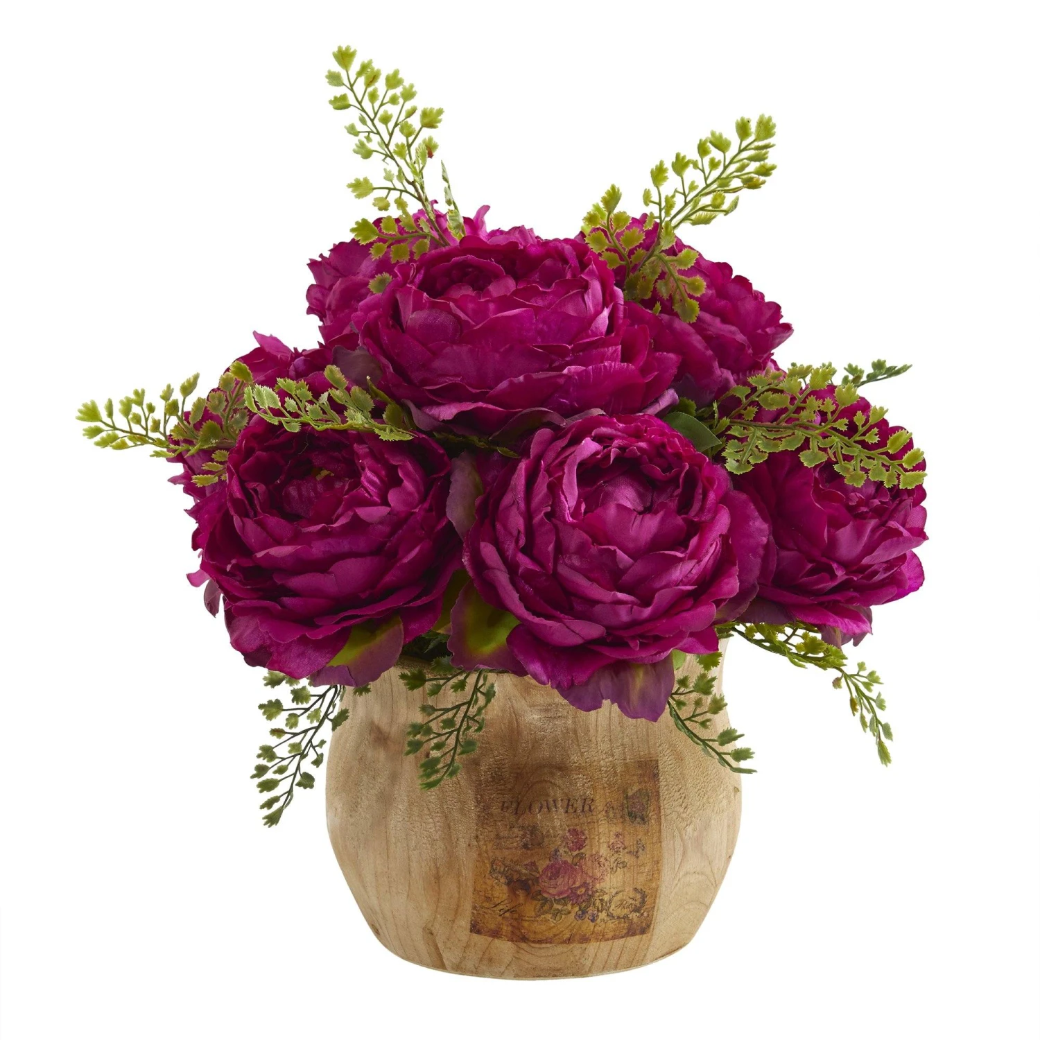 12” Peony Artificial Arrangement In Decorative Planter 1 12” Peony Artificial Arrangement In Decorative Planter