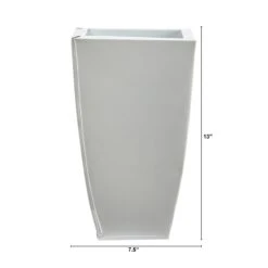 13” Tapered Square Metal Planter -Artificial Trees Store artificial 13 tapered square metal planter nearly natural 681328