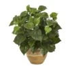 14” Pothos Artificial Plant In Ceramic Planter