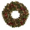 15” Holiday Artificial Wreath With Pine Cones And Ornaments