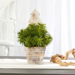 15” Succulent Artificial Plant In Christmas Tree Planter -Artificial Trees Store artificial 15 succulent artificial plant in christmas tree planter nearly natural 528608