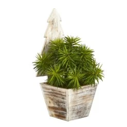15” Succulent Artificial Plant In Christmas Tree Planter -Artificial Trees Store artificial 15 succulent artificial plant in christmas tree planter nearly natural 591690