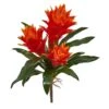 16” Triple Bromeliad Artificial Flower (Set Of 6)