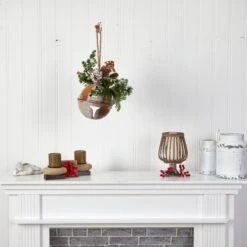 16” Holiday Christmas Jumbo Metal Bell Ornament With Artificial Holly, Berries And Pine 11 16” Holiday Christmas Jumbo Metal Bell Ornament With Artificial Holly, Berries And Pine -Artificial Trees Store artificial 16 holiday christmas jumbo metal bell ornament with artificial holly berries and pine nearly natural 126761