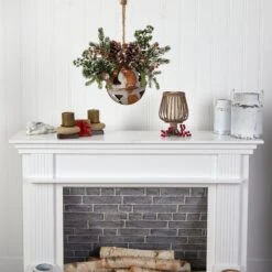 16” Holiday Christmas Jumbo Metal Bell Ornament With Artificial Holly, Berries And Pine 10 16” Holiday Christmas Jumbo Metal Bell Ornament With Artificial Holly, Berries And Pine -Artificial Trees Store artificial 16 holiday christmas jumbo metal bell ornament with artificial holly berries and pine nearly natural 512775