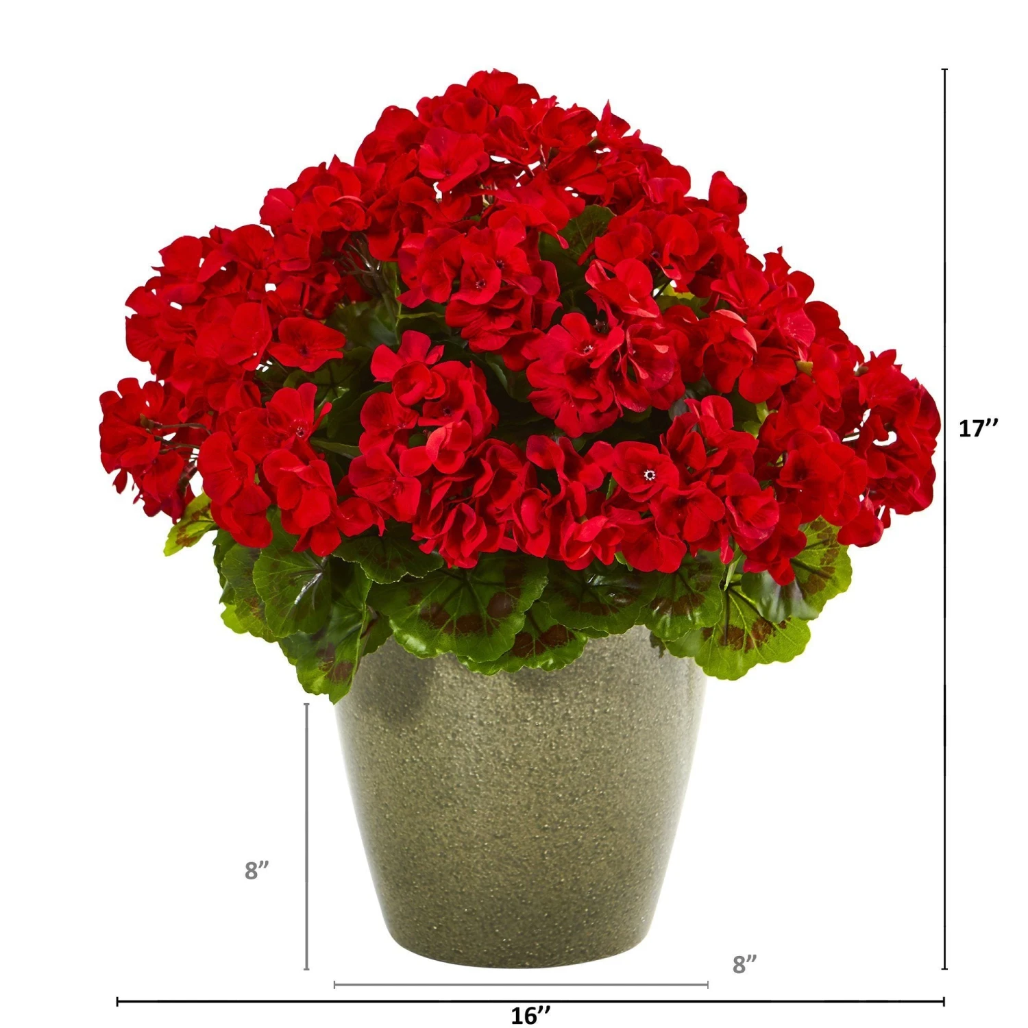 17” Geranium Artificial Plant UV Resistant (Indoor/Outdoor) 4 17” Geranium Artificial Plant UV Resistant (Indoor/Outdoor) - Image 4