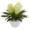 17” Ginger Artificial Plant In White Vase