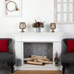 17” Pinecone And Berries Arrangement With Decorative Metal Vase And Wrired Red Tree -Artificial Trees Store artificial 17 pinecone and berries arrangement with decorative metal vase and wrired red tree nearly natural 911597