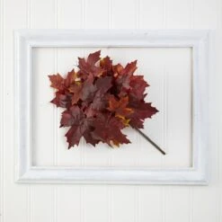 18” Autumn Maple Leaf Artificial Flower (Set Of 2)