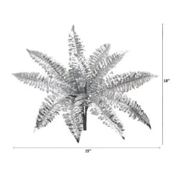 18” Metallic Boston Fern Artificial Plant (Set Of 12) -Artificial Trees Store artificial 18 metallic boston fern artificial plant set of 12 nearly natural 247204