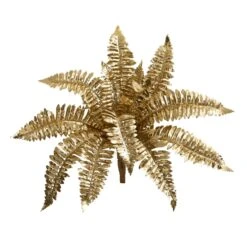 18” Metallic Boston Fern Artificial Plant (Set Of 12) -Artificial Trees Store artificial 18 metallic boston fern artificial plant set of 12 nearly natural gold 209711