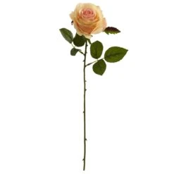 18” Artificial Rose Flower (Set Of 24) -Artificial Trees Store artificial 18 rose artificial flower set of 24 nearly natural peach 288337