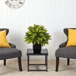 18” Tradescantia Artificial Plant In Black Metal Planter (Real Touch) -Artificial Trees Store artificial 18 tradescantia artificial plant in black metal planter real touch nearly natural 214198