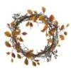19” Harvest Leaf, Berriesand Twig Artificial Wreath