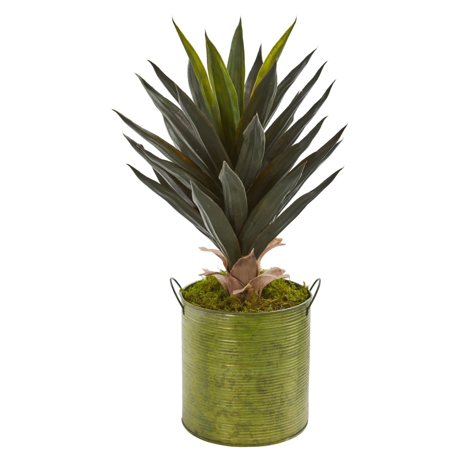 2' Artificial Agave Plant In Metal Planter 1 2' Artificial Agave Plant In Metal Planter