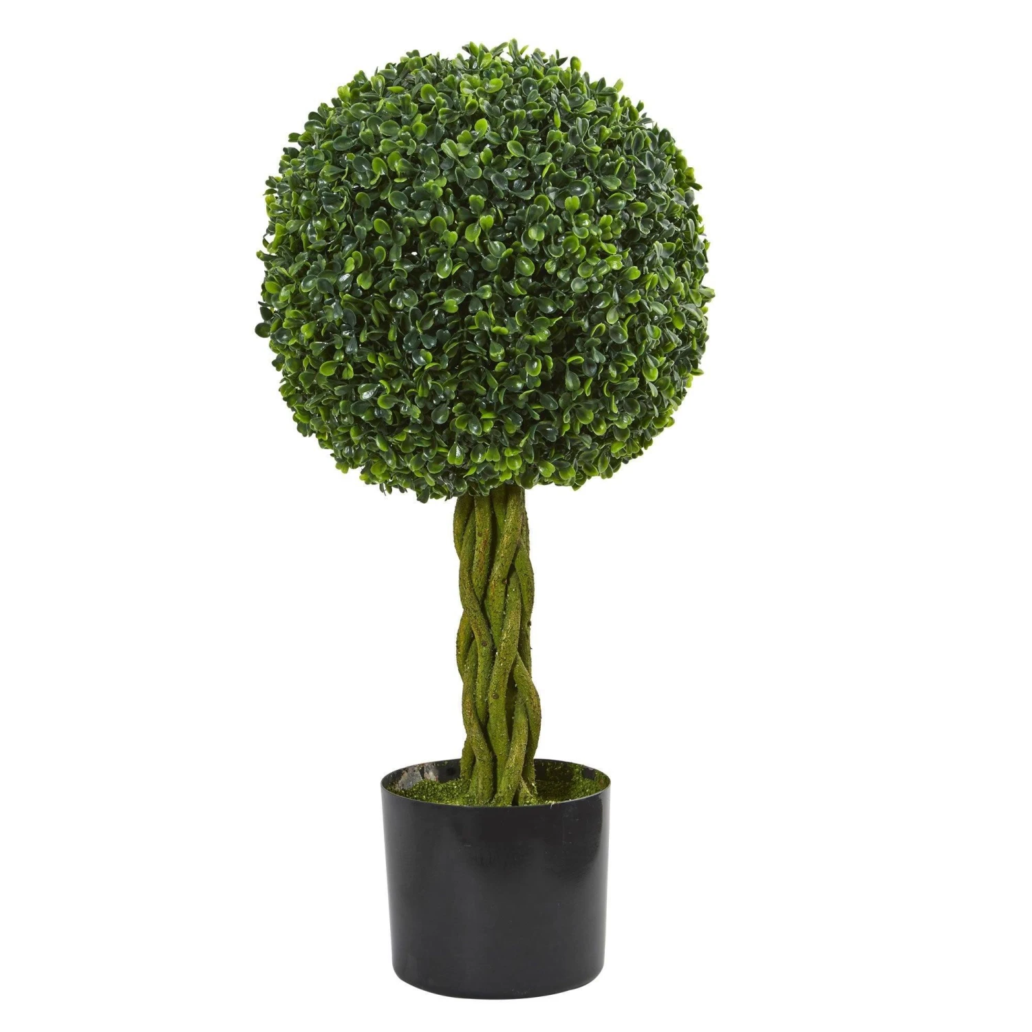 2' Boxwood Ball With Woven Trunk Artificial Tree UV Resistant (Indoor/Outdoor) 1 2' Boxwood Ball With Woven Trunk Artificial Tree UV Resistant (Indoor/Outdoor)