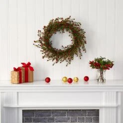 20” Boxwood And Berries Artificial Wreath 5 20” Boxwood And Berries Artificial Wreath -Artificial Trees Store artificial 20 boxwood and berries artificial wreath nearly natural 706208