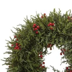 20” Cedar Berry Wreath 7 20” Cedar Berry Wreath -Artificial Trees Store artificial 20 cedar berry wreath nearly natural 145684