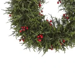 20” Cedar Berry Wreath 6 20” Cedar Berry Wreath -Artificial Trees Store artificial 20 cedar berry wreath nearly natural 870861