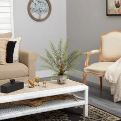 20” Fern Artificial Plant In Decorative Planter -Artificial Trees Store artificial 20 fern artificial plant in decorative planter nearly natural 565409