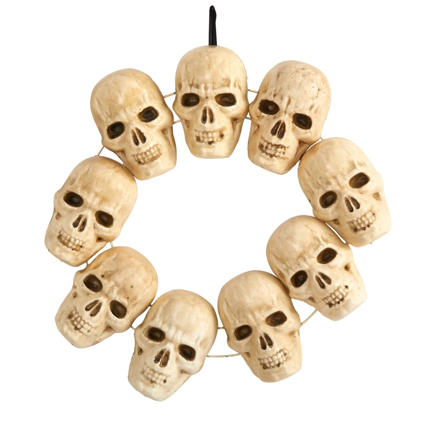 20” Halloween Skull Wreath With Lighted Eyes 1 20” Halloween Skull Wreath With Lighted Eyes