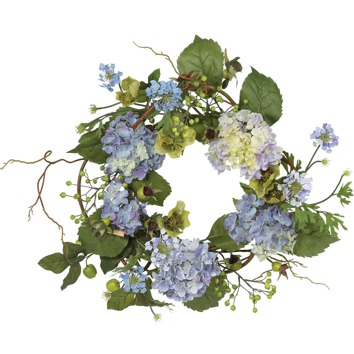 20" Hydrangea Wreath" 1 20" Hydrangea Wreath"