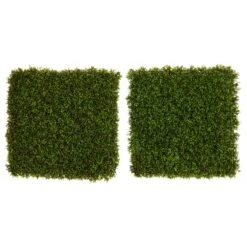 20” Mini Pordocarpus Artificial Wall Mat (Indoor/Outdoor) (Set Of 2)