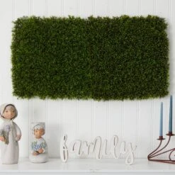 20” Mini Pordocarpus Artificial Wall Mat (Indoor/Outdoor) (Set Of 2) -Artificial Trees Store artificial 20 mini pordocarpus artificial wall mat indooroutdoor set of 2 nearly natural 577761