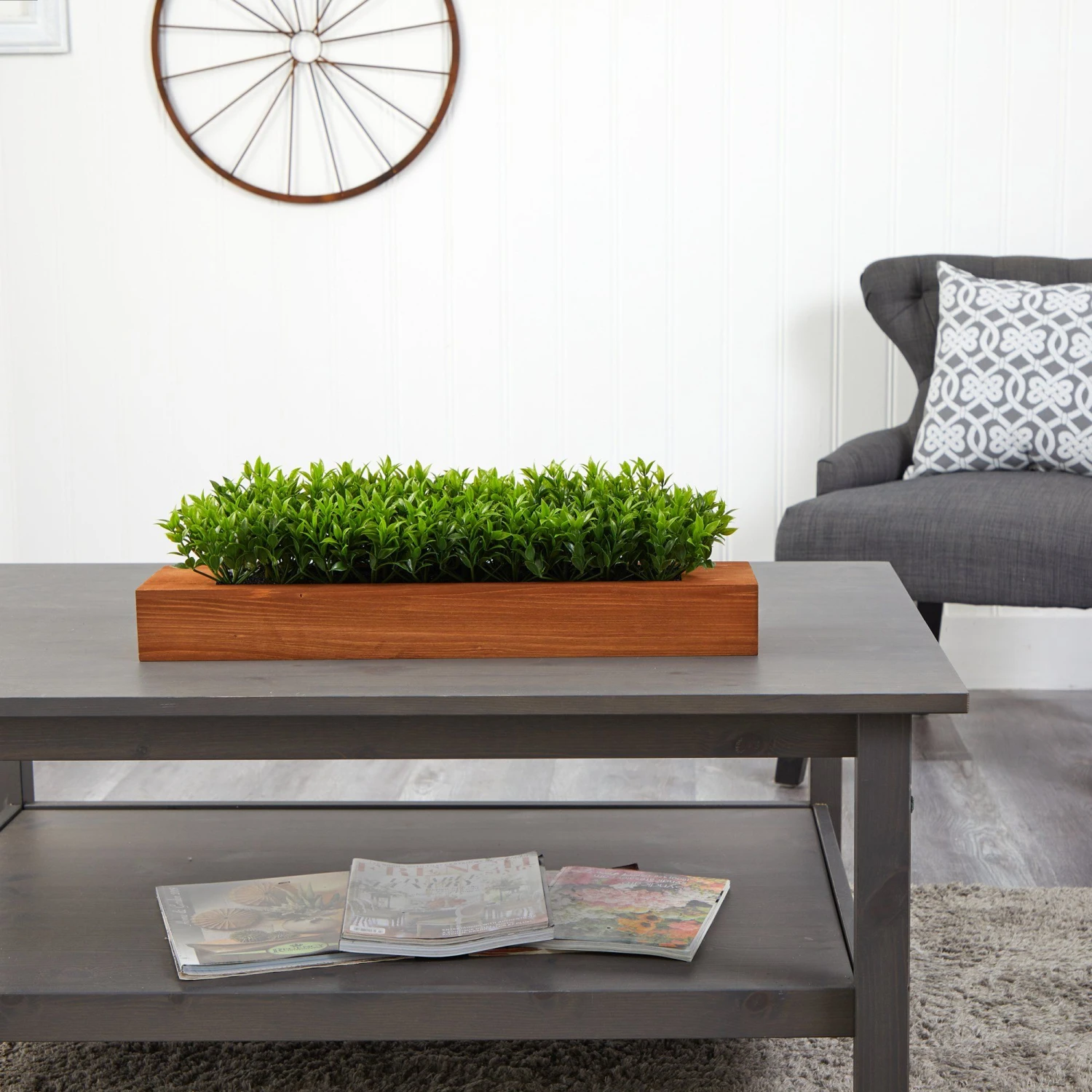 20” Sweet Grass Artificial Plant In Decorative Planter 4 20” Sweet Grass Artificial Plant In Decorative Planter - Image 4