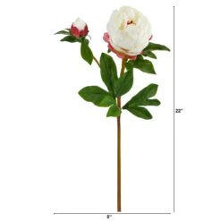 22” Peony Artificial Flower (Set Of 3) -Artificial Trees Store artificial 22 peony artificial flower set of 3 nearly natural 866483