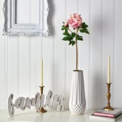 22” Peony Artificial Flower (Set Of 3) -Artificial Trees Store artificial 22 peony artificial flower set of 3 nearly natural hot pink 842993