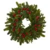 22” Pine, Pinecone And Berry Artificial Wreath