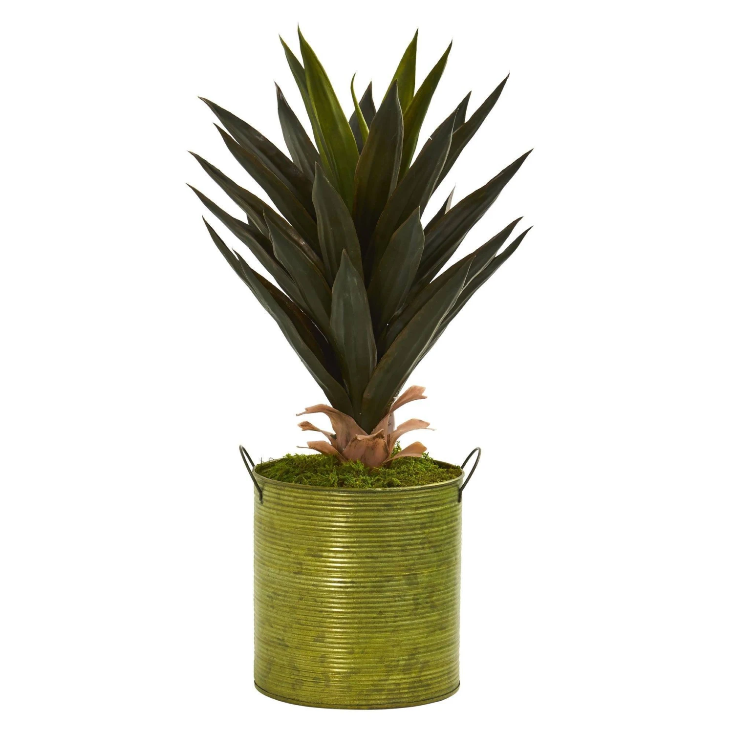 23” Agave Artificial Plant In Green Metal Planter 1 23” Agave Artificial Plant In Green Metal Planter